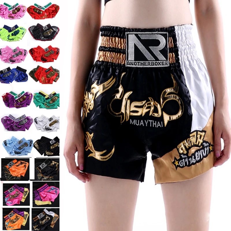 Мужские и женские боксерские шорты для взрослых с принтом ММА кикбоксинга тигром
