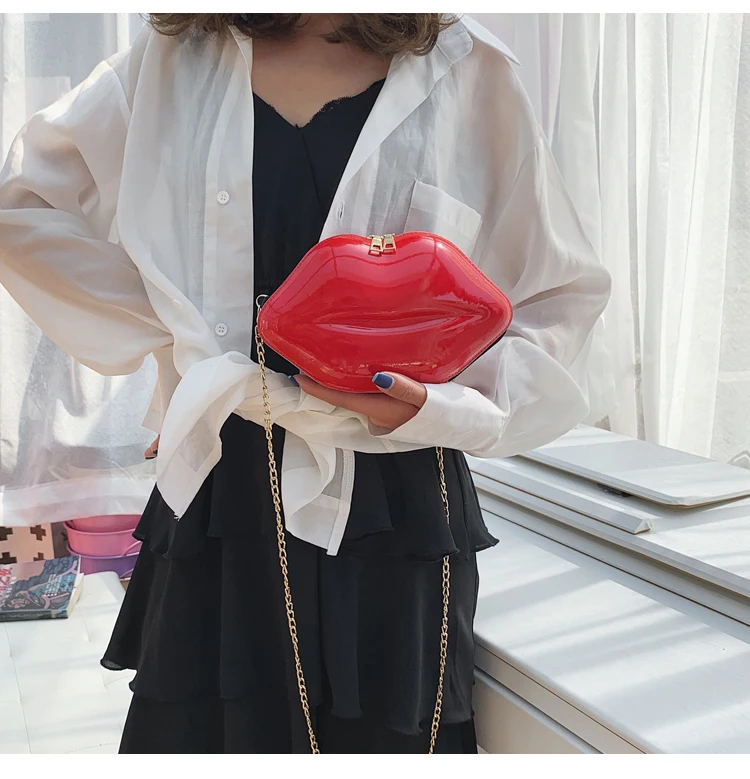 

2020 Sale Lips Shape Handbags Women Zipper Shoulder Bag Crossbody Messenger Phone Coin Evening Clutches Bolsas Feminina Saco