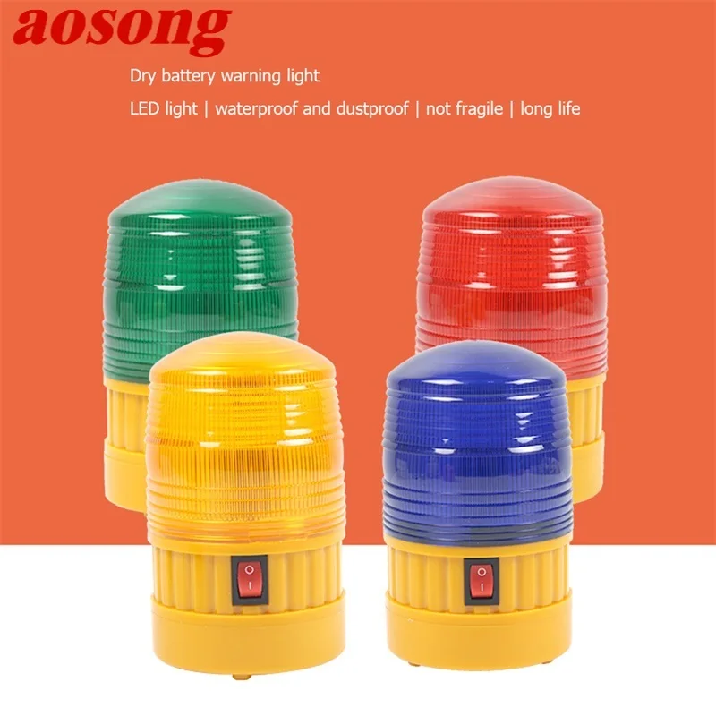 

AOSONG Battery Indicator Lights Magnet Suction Red Yellow Blue Green Flash Warning light