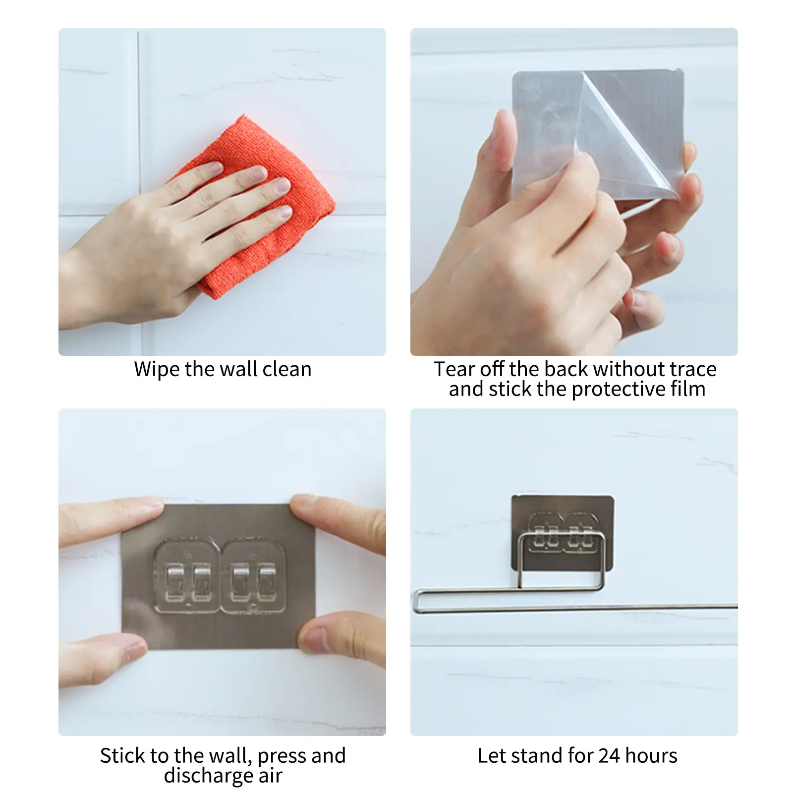 

Wall Mount Bathroom Toilet Roll Paper Holder Kitchen Stainless Steel Wall Hook Towel Rack Tissue Holder Bathroom Suction Hanger