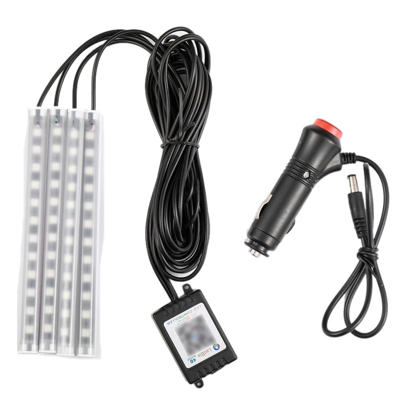 4 шт. автомобильная светодиодная атмосферная лампа с приложением светильник