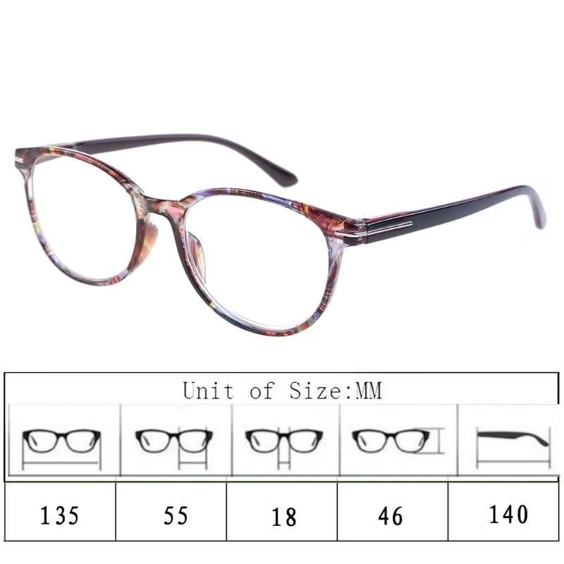 Новые модные женские и мужские винтажные очки для чтения с круглым вырезом + 1 0-+ 4 0