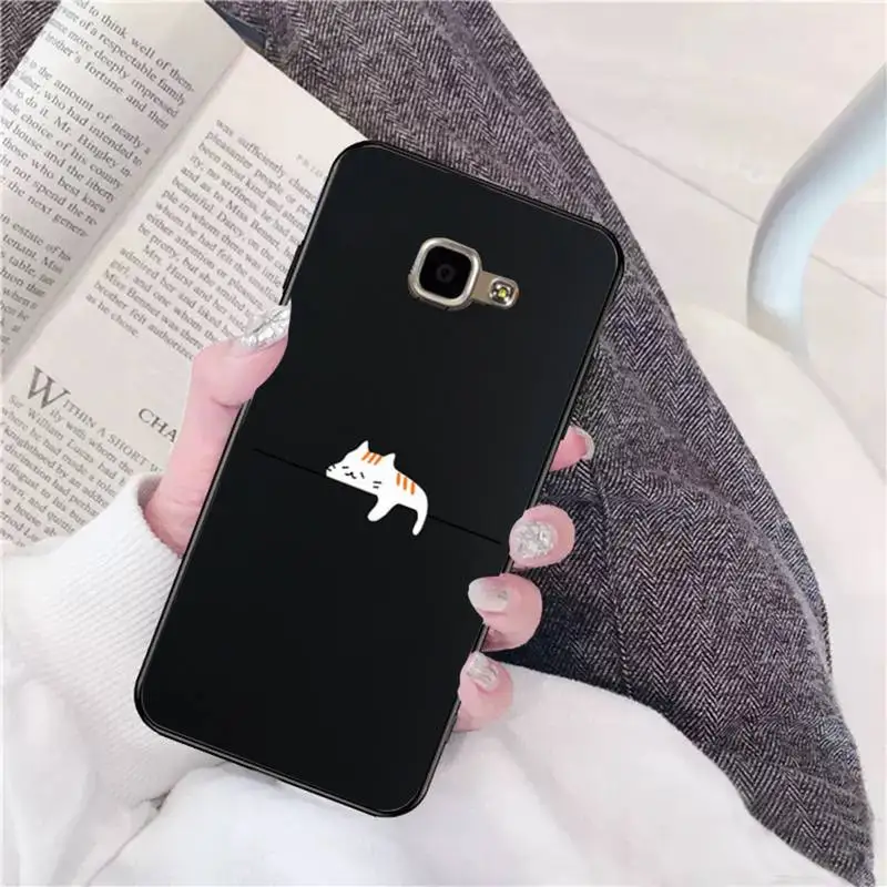 

ZFGHSHYQ Cover Cartoon Love On The For Black TPU Phone Case For Samsung A 9 10 20 30 40 M20 S 30 31 J5(2015) J5prime 6 7 Plus