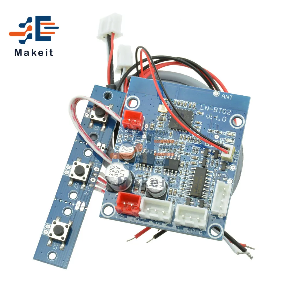 DC 3 6 30V автомобильный Bluetooth аудио Плата приема модуль 5 мм разъем для
