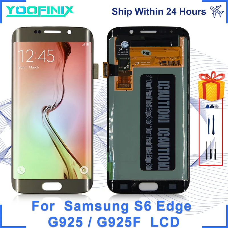 

5.1"Original For Samsung Galaxy S6 edge LCD Touch Screen Digitizer Replacement Parts For G925F G925FQ G925 LCD Display S6 edge
