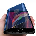 Зеркальный флип-чехол для iphone se 2020, чехол-подставка для телефона iphone 11 pro x xs max xr 6 7 8 plus, чехол-книжка