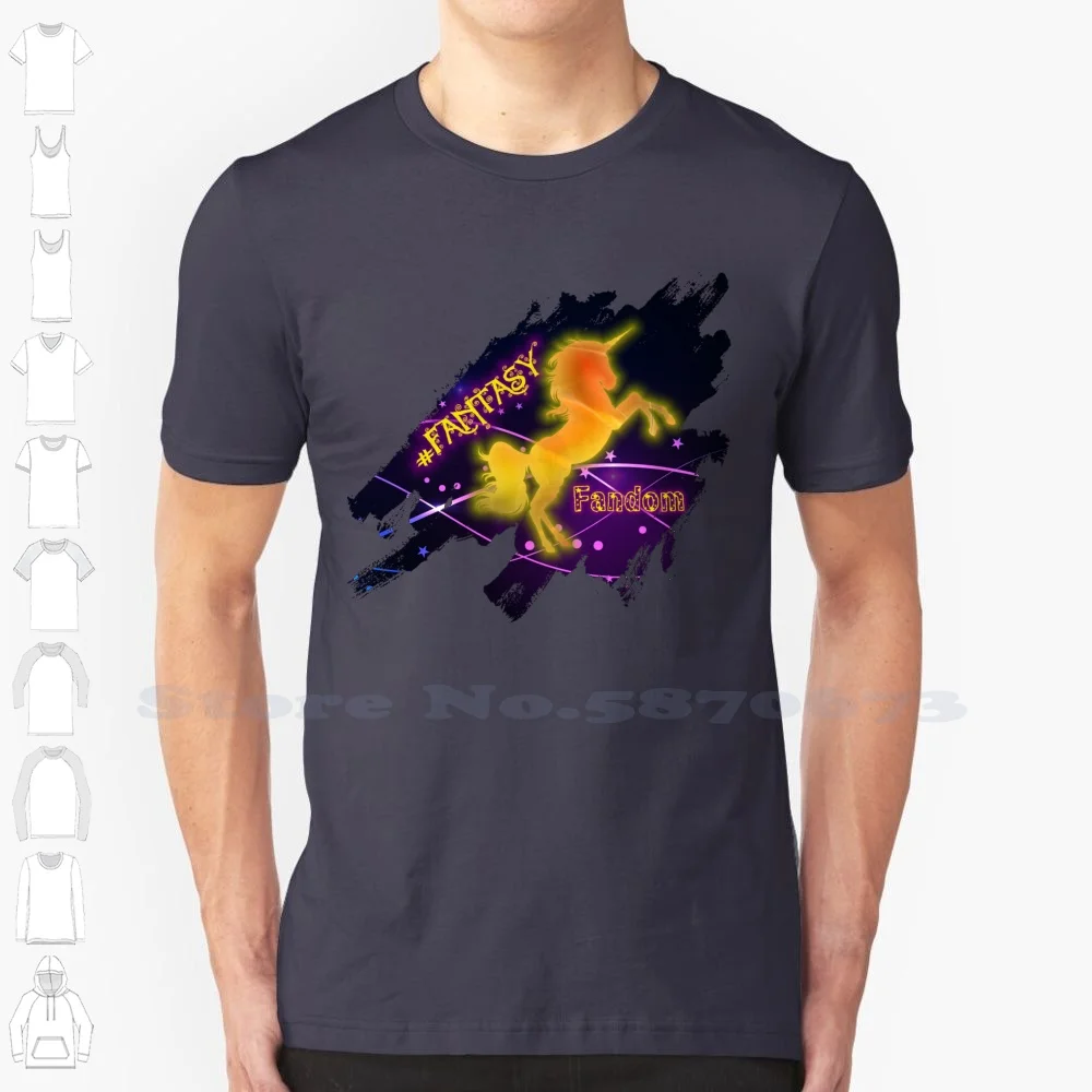 Fandom On Purple Star Paint Splash Yellow 100% хлопковая футболка Horse