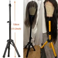 Durable Wig Stand Tripod Mannequin Training Head Stand Hold For Wigs Making Adjustable Wigs Head Stand Tripod For Canvas Head