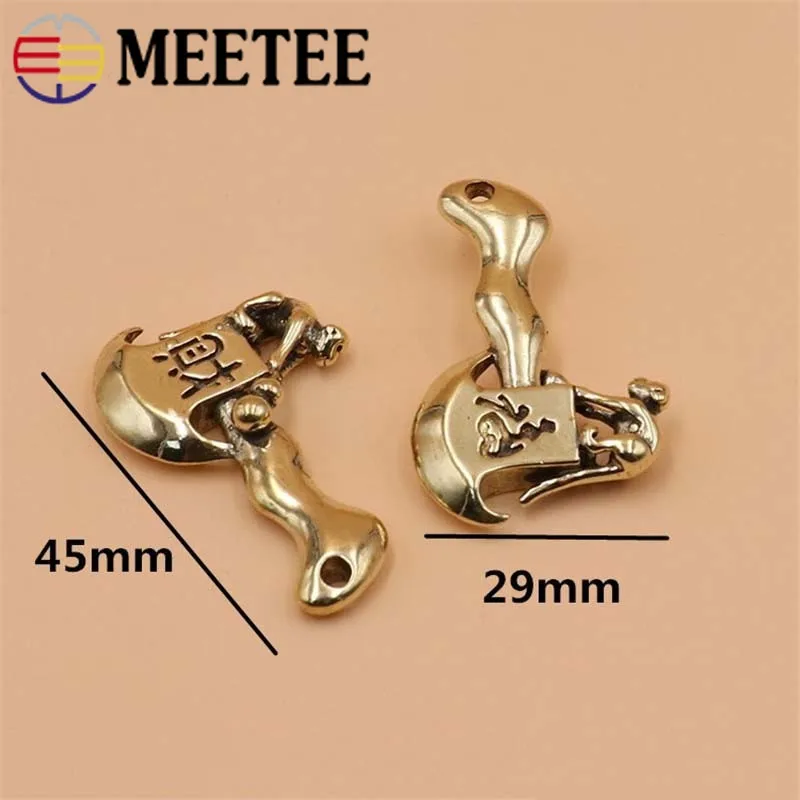 1 шт. Твердый латунный автомобильный брелок с пряжками для ключей мужские и