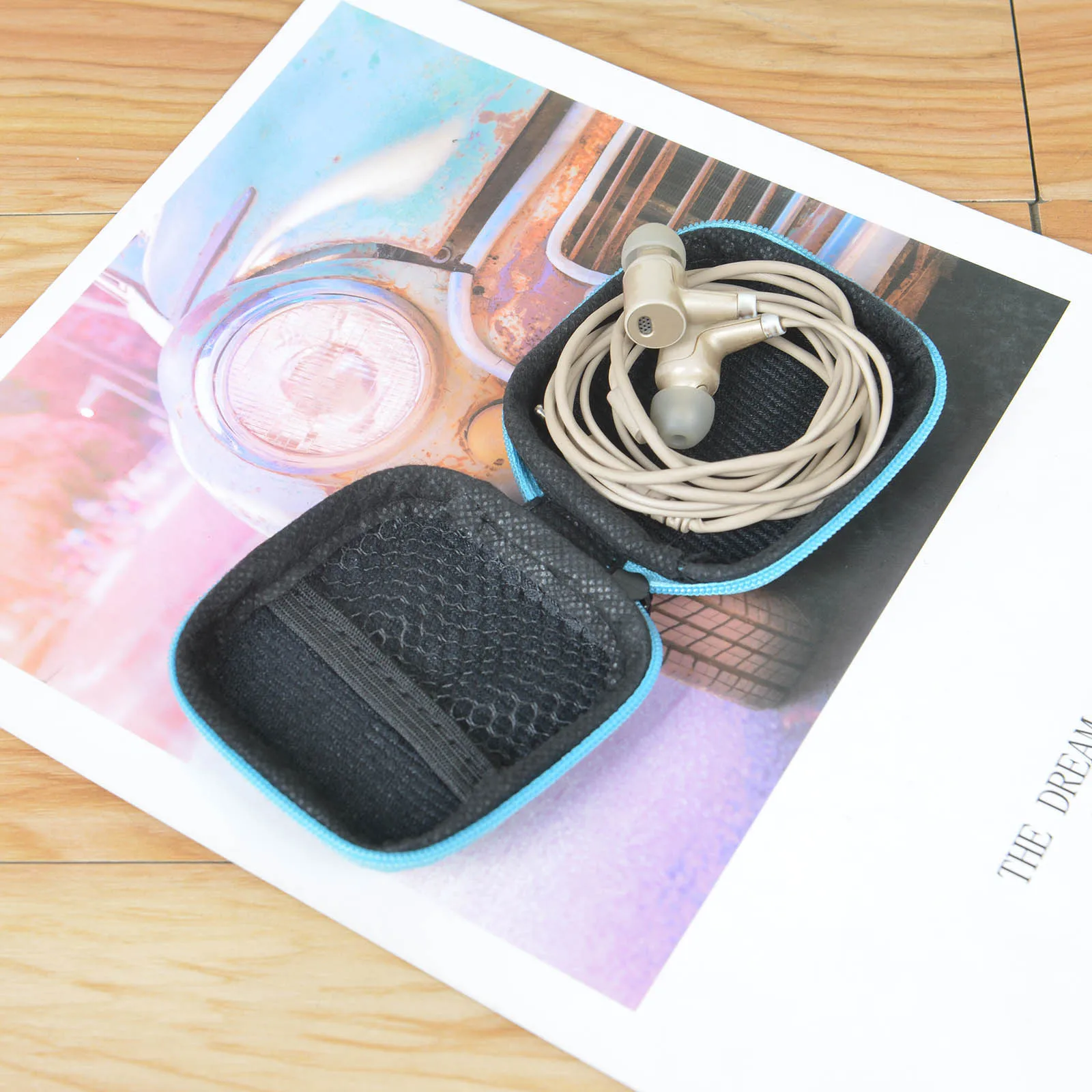 Квадратный защитный жесткий чехол сумка для хранения наушников ключей кабелей