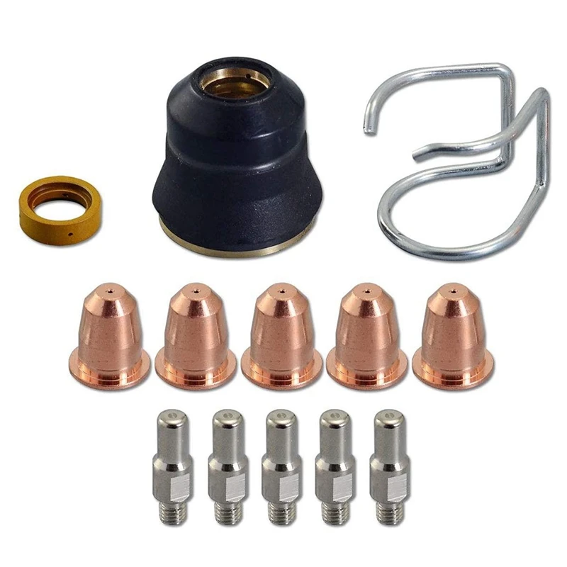 

13Pcs Plasma Cutter Torch S45 Accessory PR0010 Electrodes PD0116-08 Nozzle Tips Spacer Guide Retaining Cap For S45 Torch