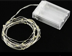 5 м 50LED 10 100LED LED медная серебряная проволока водостойкая сухая на батарейках