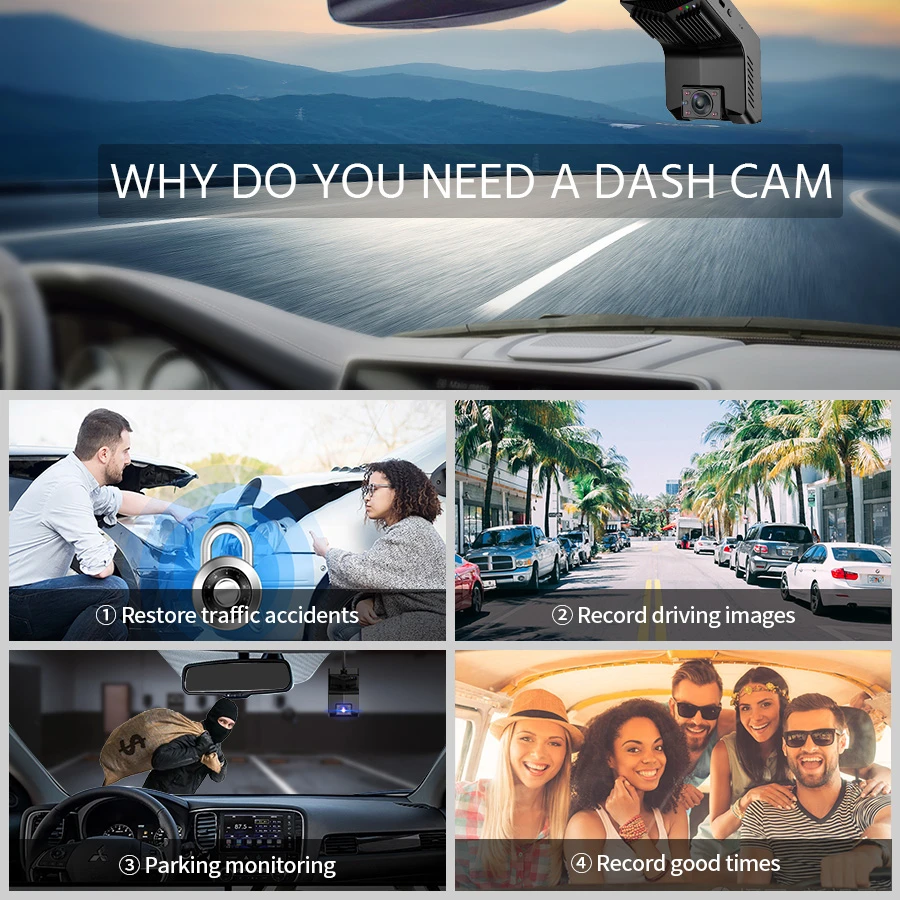 E ACE D12 4G Android автомобильный видеорегистратор WiFi GPS отслеживание двойной объектив