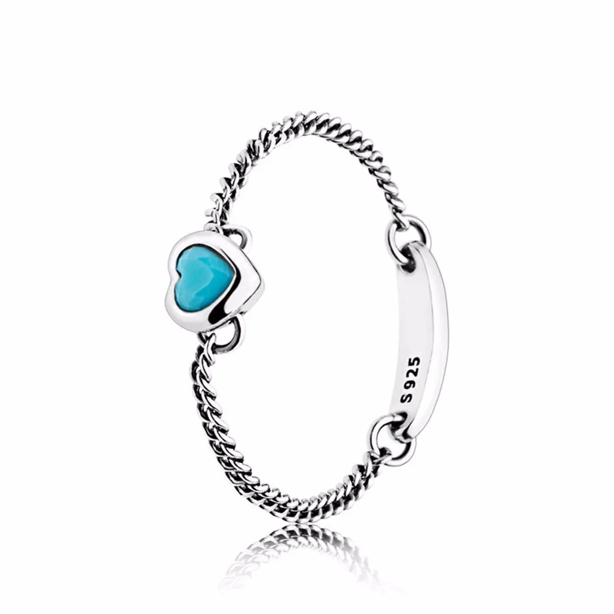 

CHAMSS Classic Fashion S925 Heart-shaped Silver Ring With Rose Pink Red Blue Spiritual Original Jewelry Birthday Engagement Gift