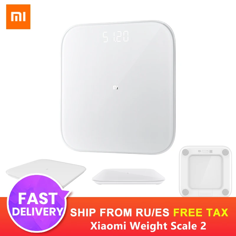 Оригинальные умные весы mi Xiao 2 для здоровья Bluetooth 5 0 цифровые Поддержка Android 4 3 iOS 9