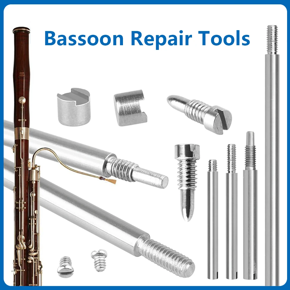Peças de Reposição de Instrumento Musical de Sopro de Madeira Peças de Reposição de Parafusos de Haste Acessórios de Manutenção Kit de Ferramentas de Reparo Bassoon 70