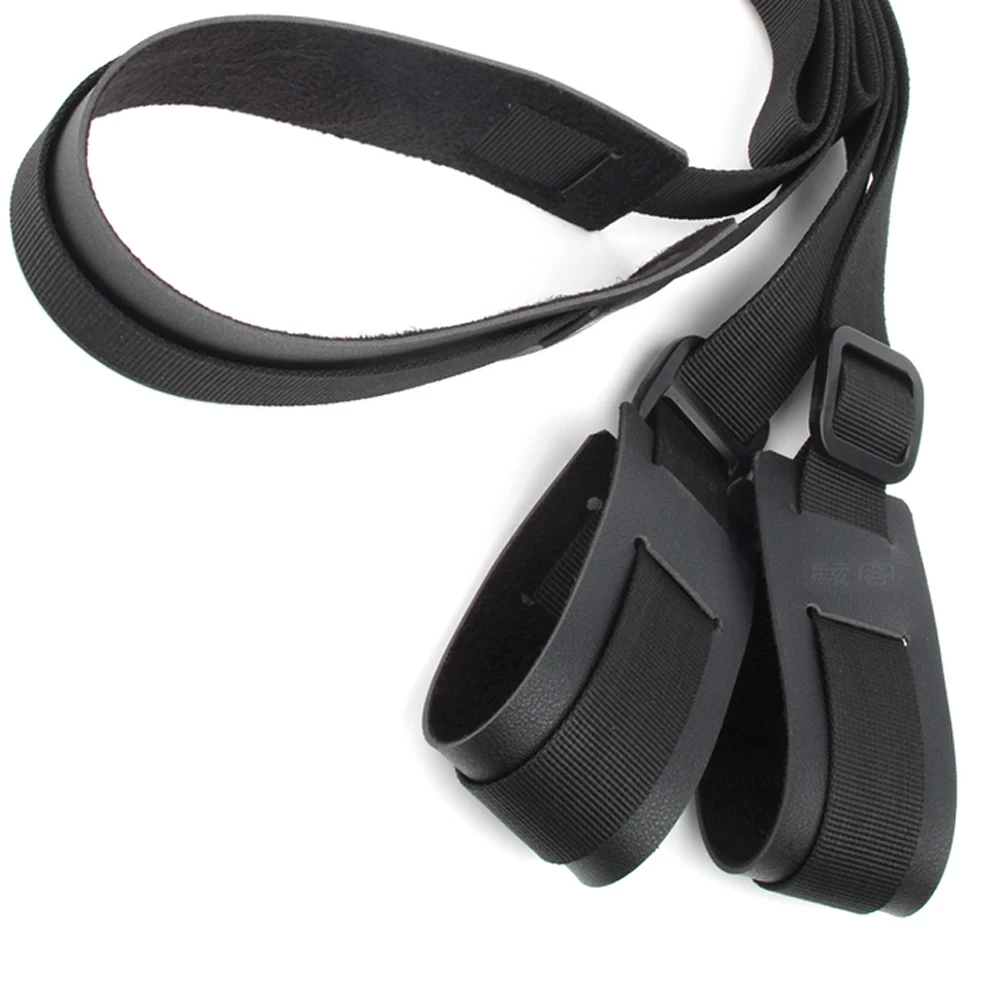 Кожаная губка БДСМ бондаж фиксаторы открытые ноги взрослые SM игры сдерживание