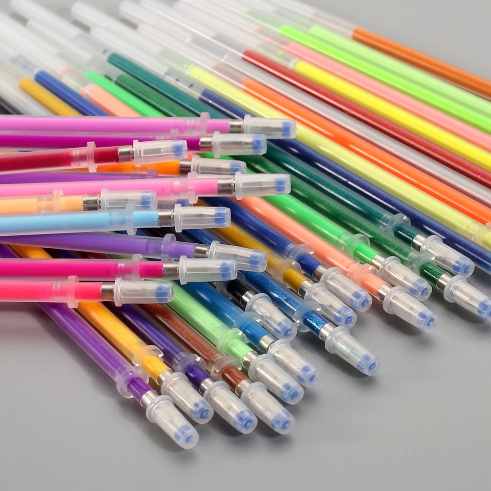 

Colors Gel Pen Refills Glitter Coloring Drawing Painting Craft Marker Gel Pens