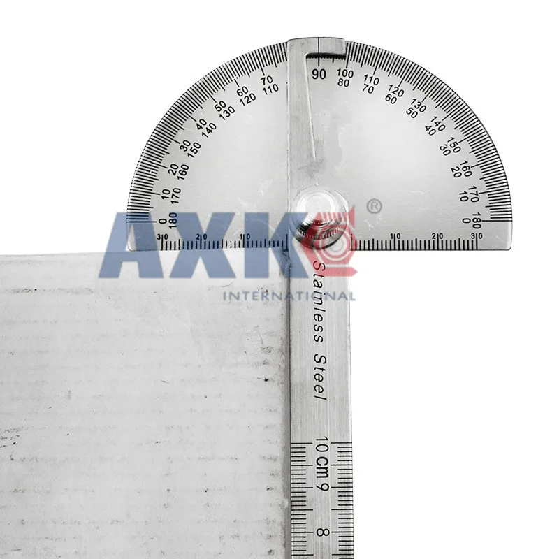 Высококачественная угловая линейка из нержавеющей стали 180 градусов 0-10 см