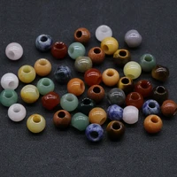 512mm natural stone macroporous beads rose quartz tigers eye opal crystal agate for diy necklace bacelet jewelry accessories