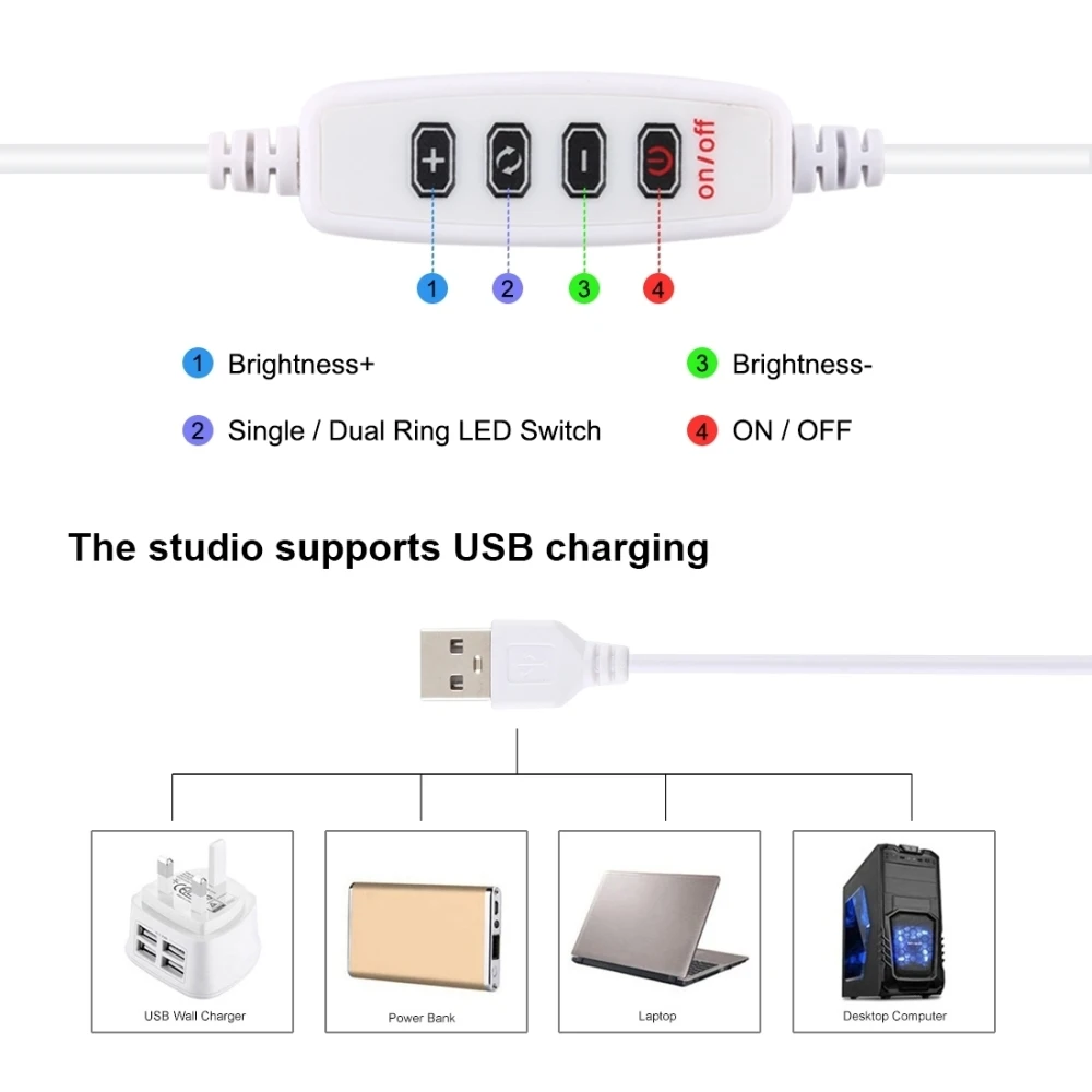 

PULUZ 30cm Photo Studio Ring Light Box LED LightBox Shooting Tent Box Kit with 6 Colors Background Photography Light Box Kits