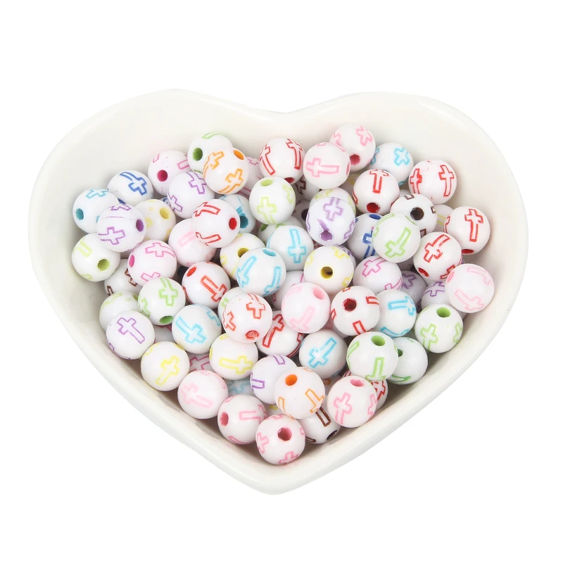 50 шт смешанные цвета насыщенные перекрещивающиеся акриловые бусины для