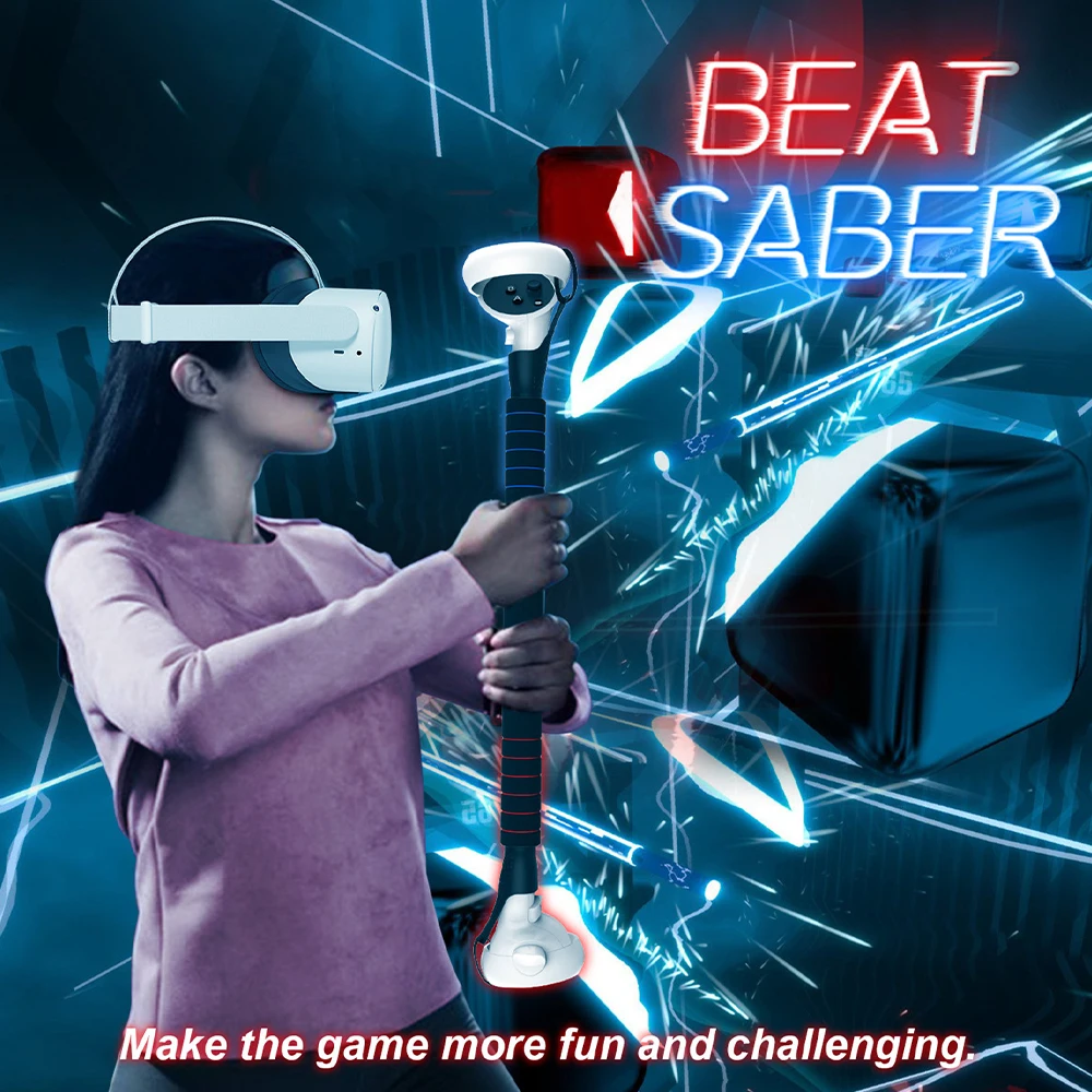 Удлинительные ручки с двумя ручками для контроллеров Oculus Quest 2 или Rhythm S играющих в