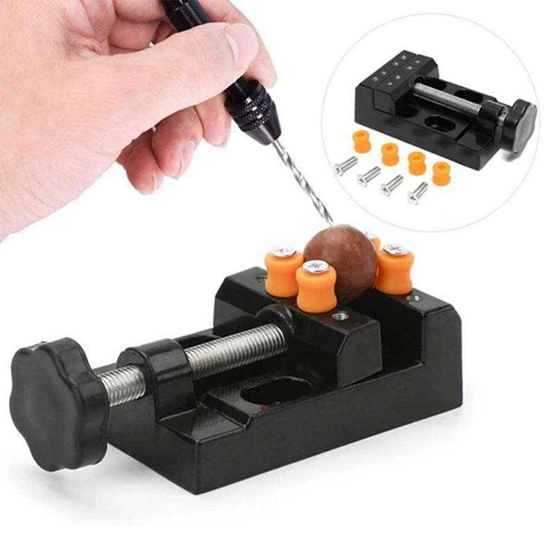 

50 Pcs Pin Drill Set, Multiple Size Pin Vice with A Mini Carving Clamp & 1pc 10X Stand Measuring Magnifier Scale Loupe