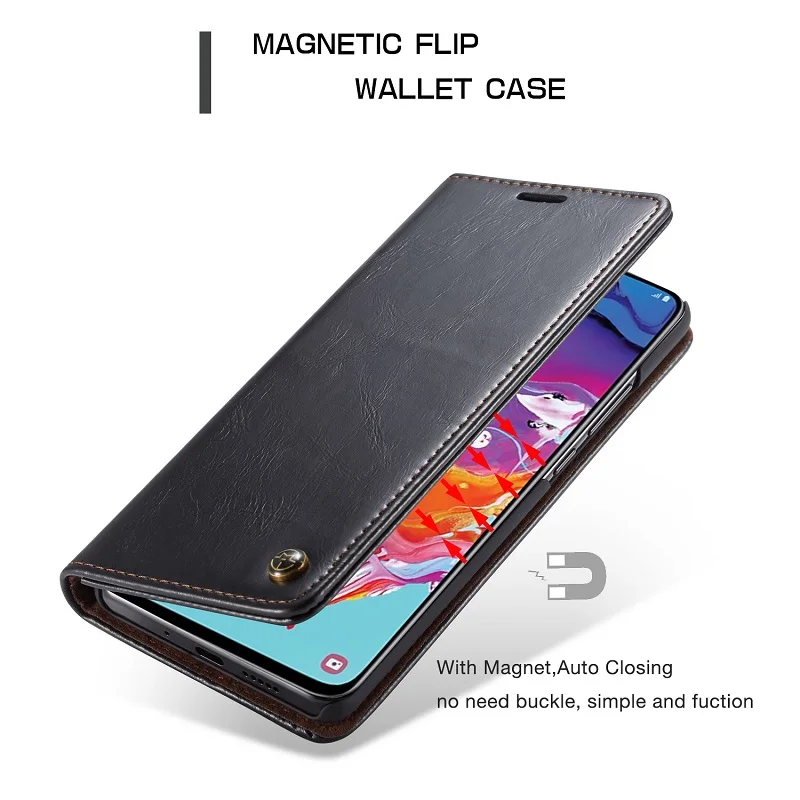 Флип Чехол Для samsung Galaxy A20 A30 A40 A50 A70 A6 A7 A8 A9 J6 J4 Plus A3 A5 A7 A310 Магнитный кошелек кожаный чехол
