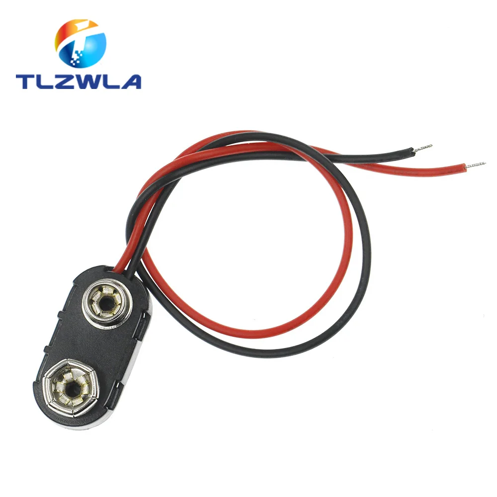 

1000PCS 9V Battery Snap Connector Clip Lead Wires Holder