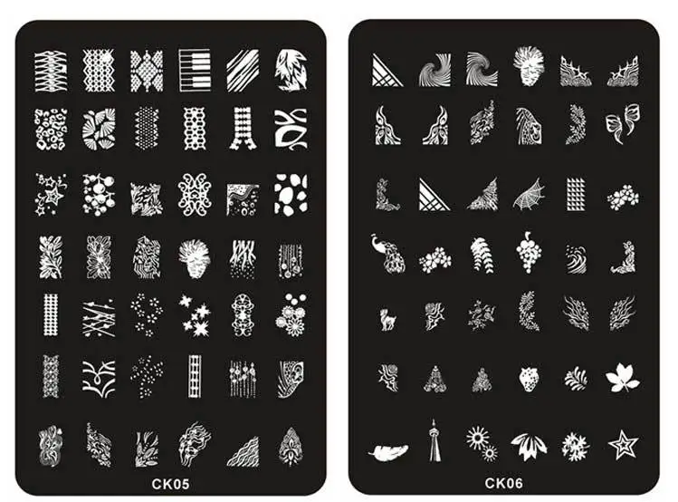 Пластины из нержавеющей стали для дизайна ногтей шаблоны инструменты маникюра 1