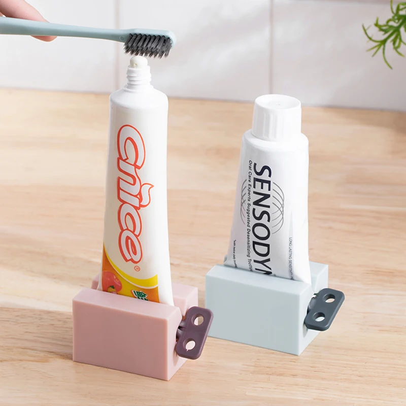 

⚡️1PC 4 Colors Home Plastic Toothpaste Tube Squeezer Easy Dispenser Rolling Holder Bathroom Supply Tooth Cleaning Accessories
