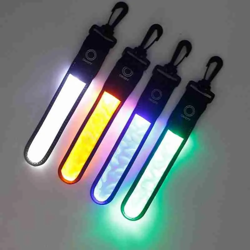 

1Pcs Luminous Wrist Strap Night Outdoor Accessories Reflective Lighting Pendant Decor Hot Sale Sports Safety Bag Pendant