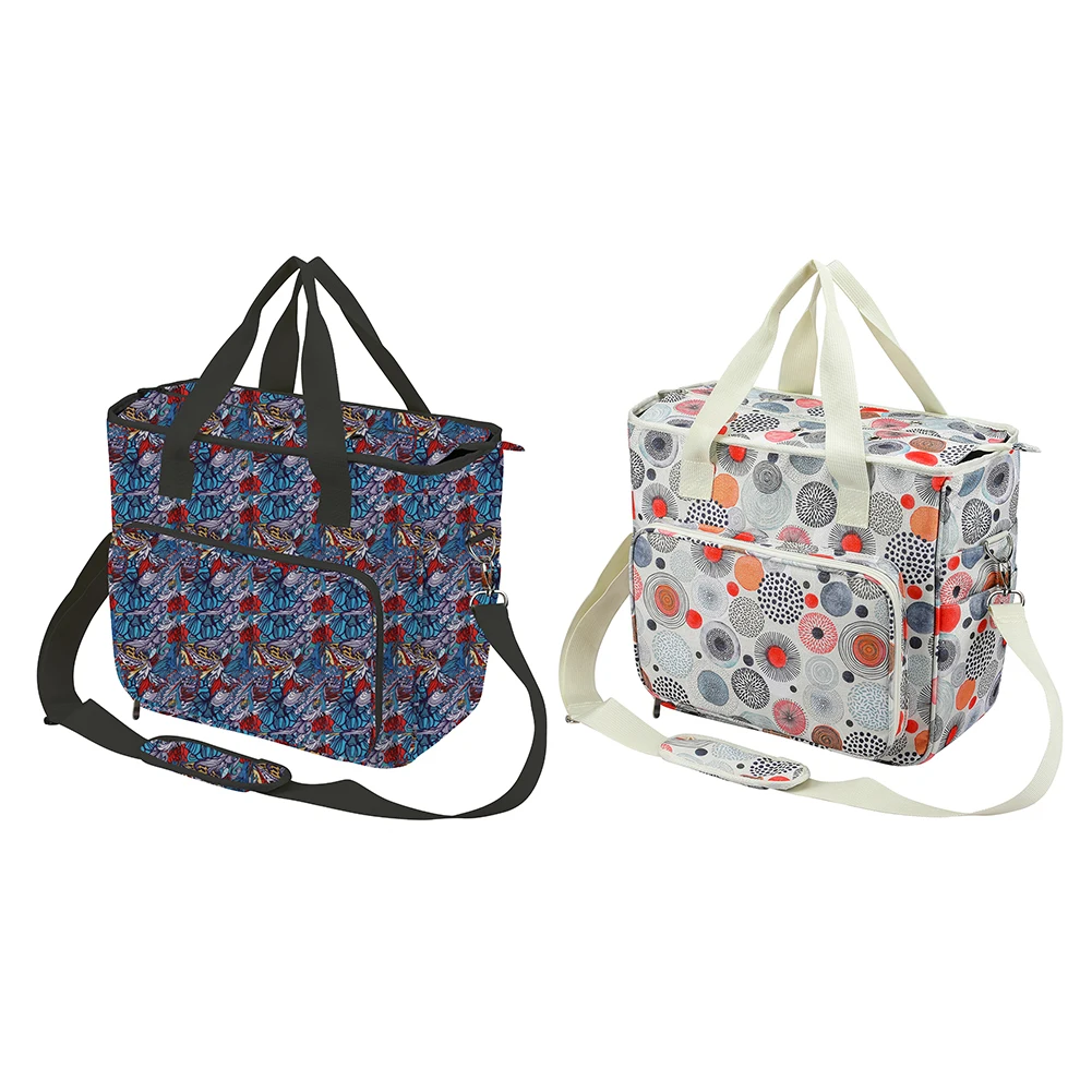 

Knitting Bag Organizer Yarn Storage Case Printing Knitted Wool DIY Craft Crochet Sewing Tools Household Handbag Gift 14 x 18cm