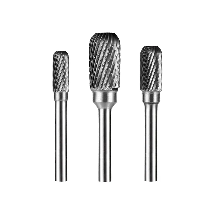 

W Type Cylindrical Half Round Head Carbide Rotary File Metal Tungsten Steel Grinding Head Milling Cutter 6mm Rasp Carving Tools