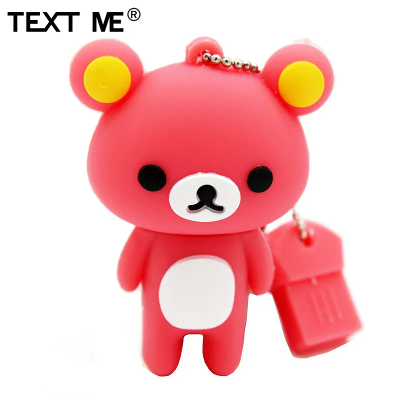 TEXT ME usb 2 0 USB stick8 цветной мини флеш накопитель с медведем 4 ГБ 8 16 32 карта памяти|USB