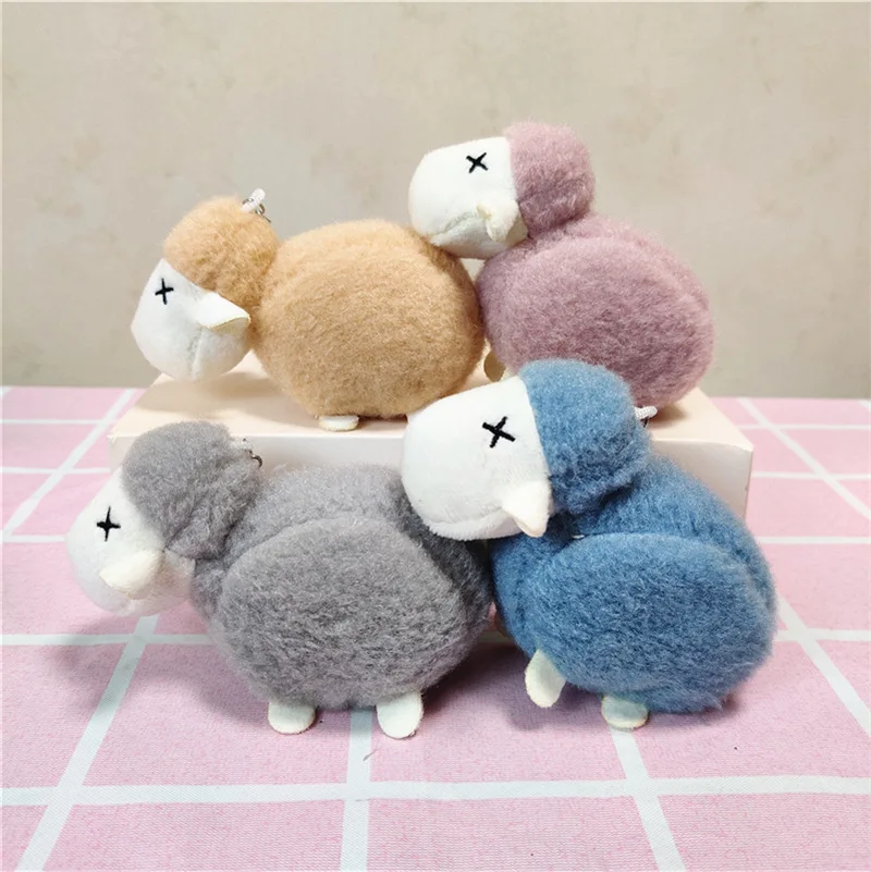 

10cm cartoon little sheep pendant plush doll doll little lamb mini toy backpack decoration keychain pendant gift female