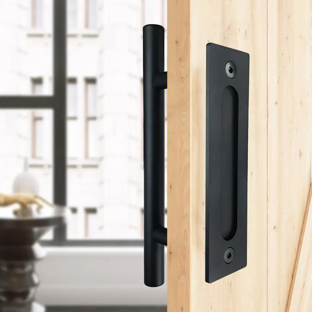 LWZH набор ручек для раздвижных деревянных дверей черные раздвижные ворота шкафа