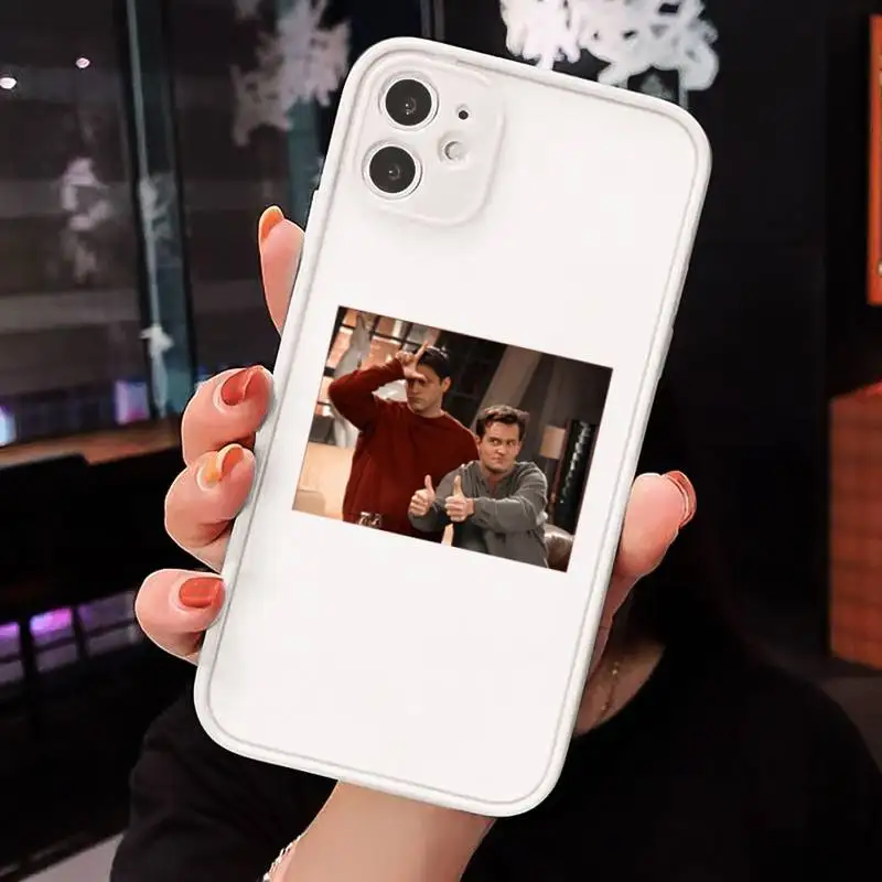 

friends tv show Phone Case For iPhone 12 11 Mini Pro XR XS Max 7 8 Plus X Matte transparent White Back Cover