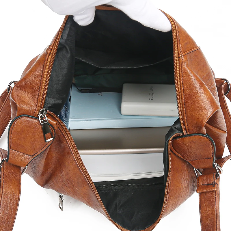 

The New Premium PU Women Shoulder Bags High Quality Multifunction Women Back Pack For Students School Travel Bags Large Capacity