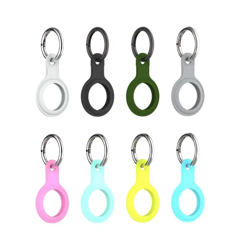 

For Apple Locator Tracker Protective Sleeve Anti-lost Device For Apple Airtags Liquid Silicone Keychain Protective Sleeve Hot