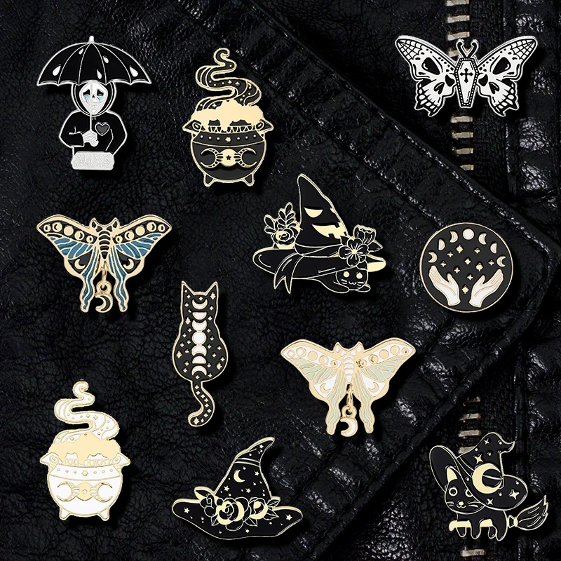 

Creative Trendy Cartoon New Punk Brooch For Student Cowboy Bag Diablo For Friends Men Women Fashion Jewelry Clothes Decoration