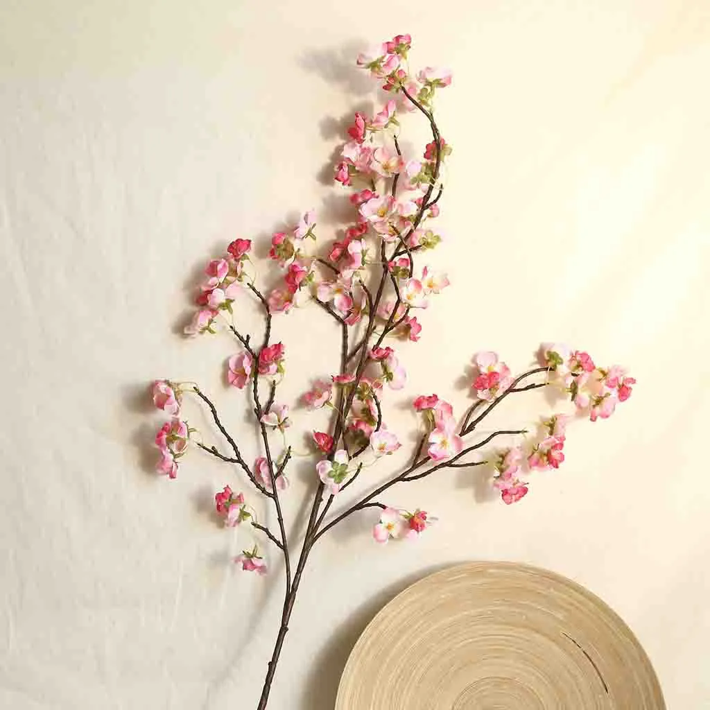 Искусственные цветы вишни DIY Шелковый искусственный цветок сливы цветочный