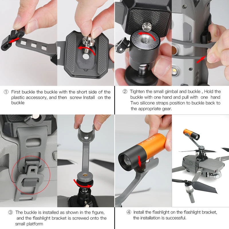 Универсальный держатель для удлинителя дрона Mavic air 2 pro zoom FIMI X8 SE светодиодный
