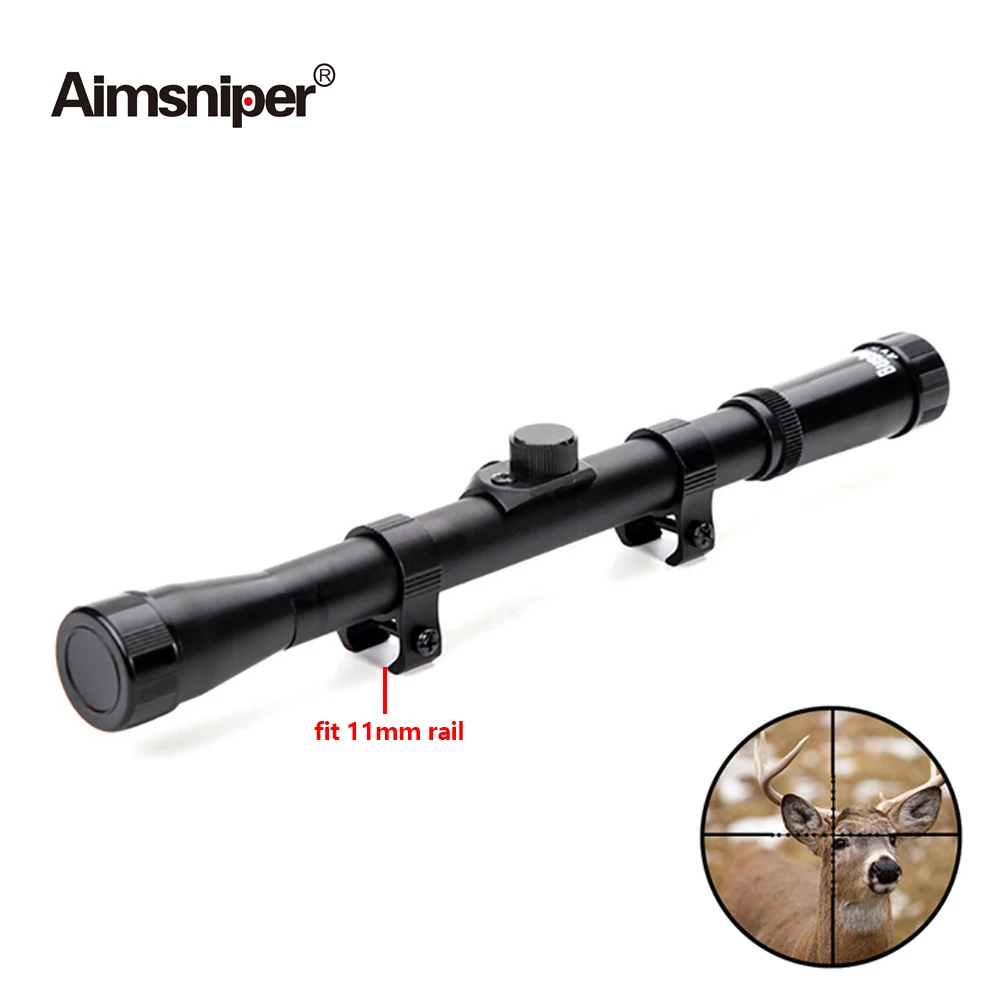 Оптический прицел Aimsniper 4x20 для винтовки 11 мм крепление страйкбола|Оптические