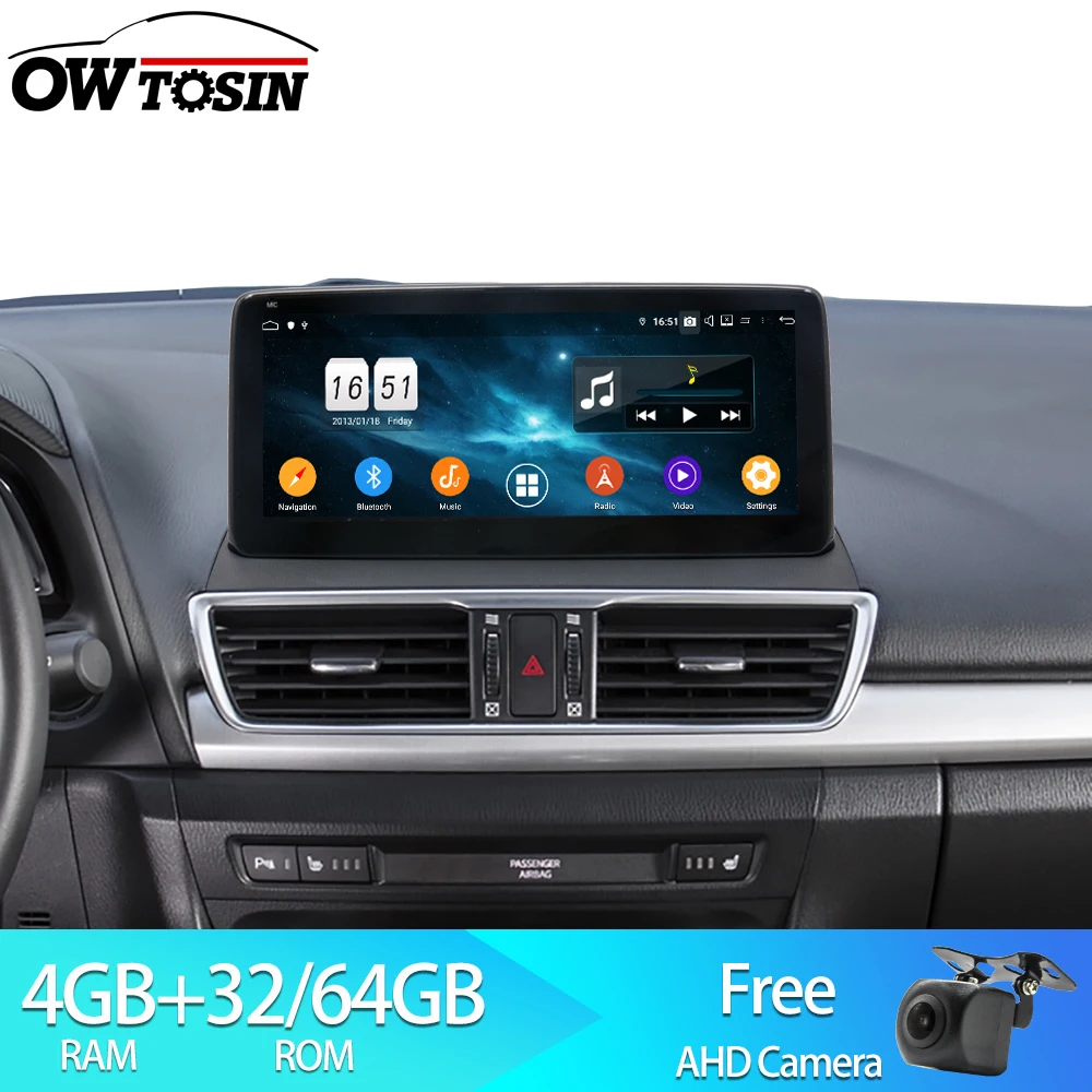 Owtosin Android 9 0 автомобильный DVD радиоплеер для MAZDA 3 2013 2014 2015 2016 2017 Автомобильный GPS