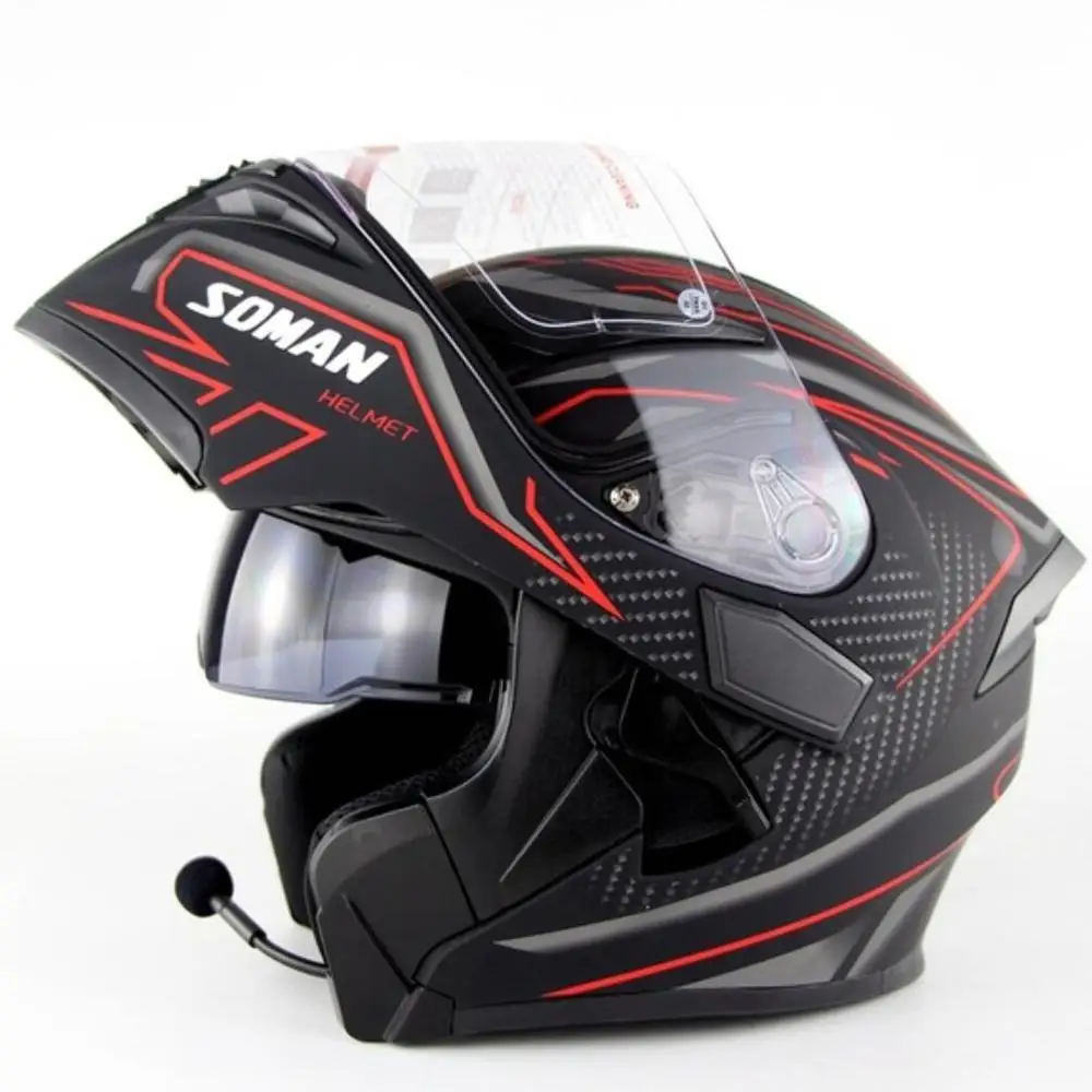 

Motorcycle Built-in Bluetooth Earphone Double Visors K5 Model Motorbike helmet Auto-receive Phone Call Casco Flip up Helmet