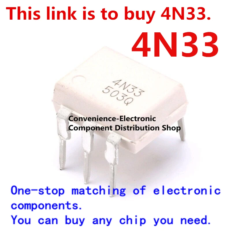 

10pcs/Pack 4N33M 4N33 DIP-6 General Purpose 6-Pin Photodarlington Optocoupler IC