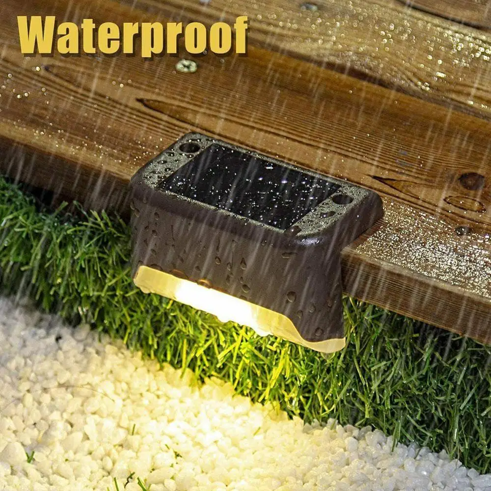

12 Led Solar Deck Lights Waterproof Outdoor Pathway Yard Stairs Fence Lamps Garden Powered Wall Lamp Outdoor Led Solar Light