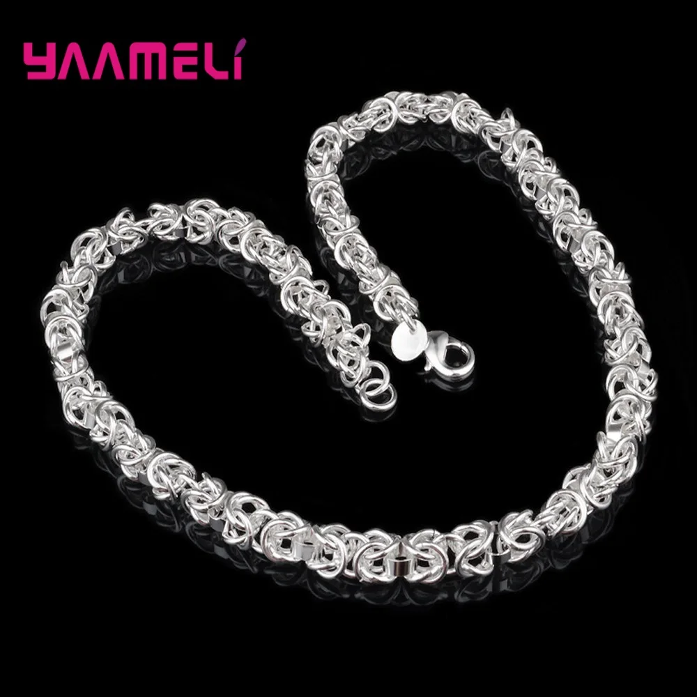 Silver 925 Chains Necklace Fashion Jewelry Accessories Dragon Necklaces for Men Women Collares Christmas Gifts Bijoux